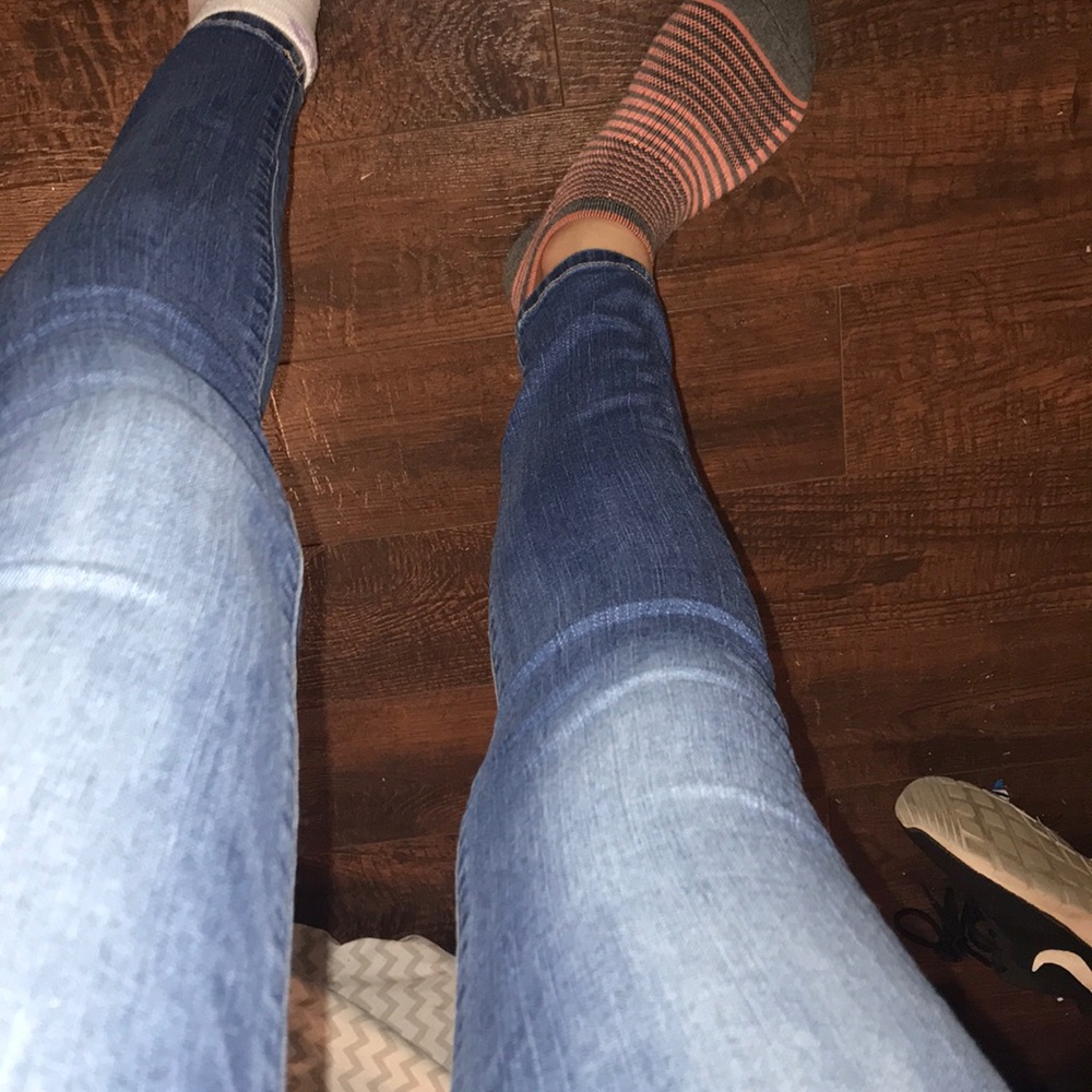Tight fitting jeans
